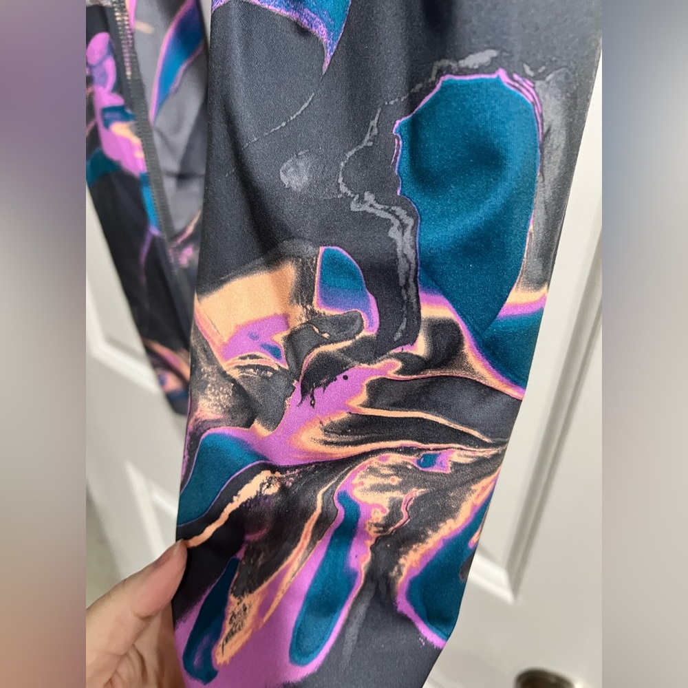 Avia leggings workout leggings pants XL 16-18 pink grey blue - Picture 3 of 8